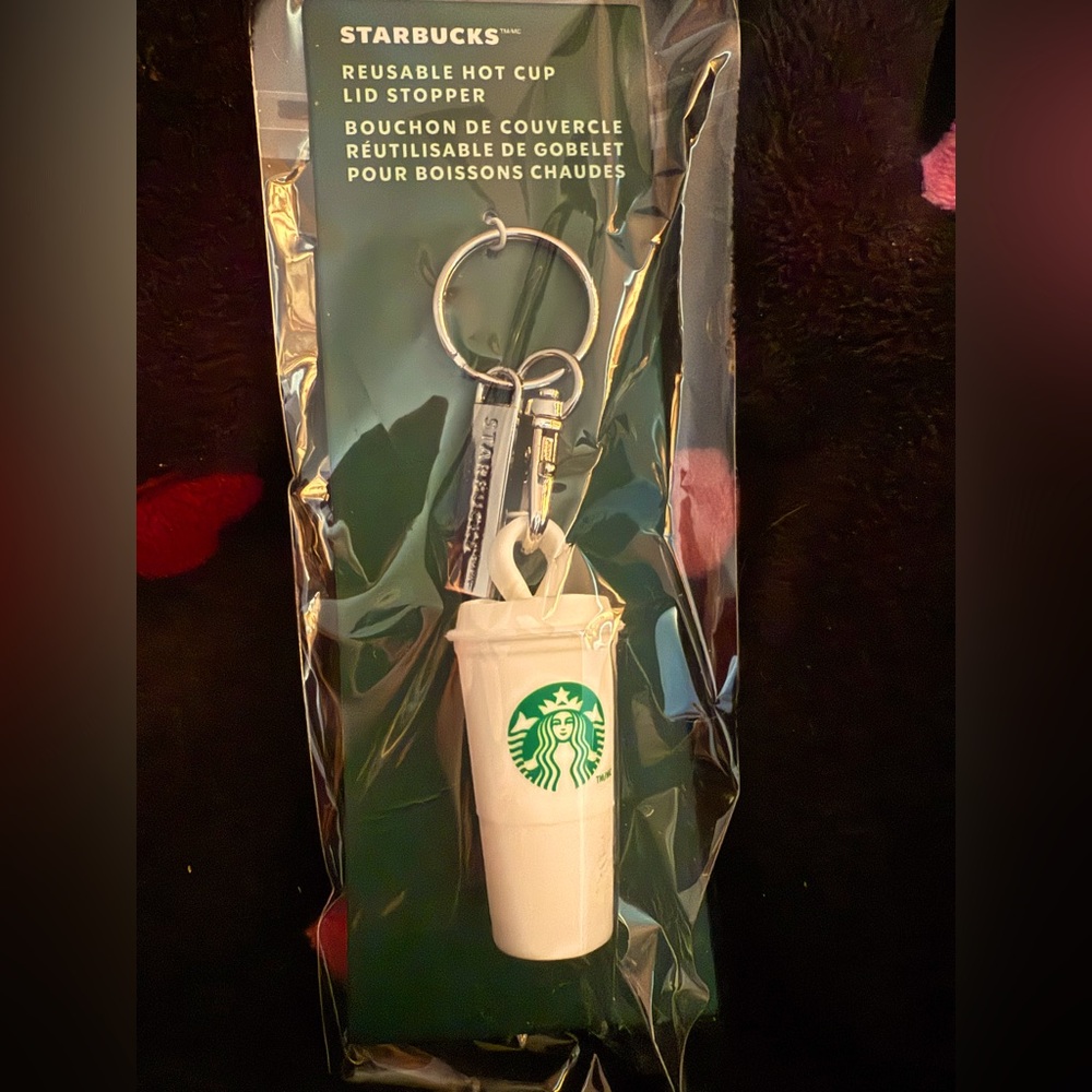 Starbucks Cup Lid Stopper Keychain - New in Packaging